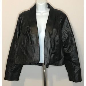 Jessica London Black Size16 Woman’s Leather Jacket